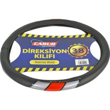 Carub Geçmeli Direksiyon Kılıfı Fosforlu Siyah (Sedef-Kırmızı) 38 cm BR1841945