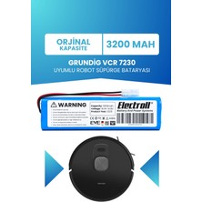 Electroll Grundig Vcr 7230 Uyumlu Batarya (Standart Kapasite) 3200MAH Robot Süpürge Bataryası