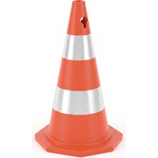 Zeplin 75 cm PVC Trafik Konisi  Çift Reflektifli