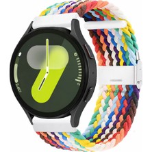 MMP Shop Samsung Galaxy Watch 4 5 6 7 Fe 40 44MM Classic 42 43 46 47MM Uyumlu 20MM Metal Klipsli Örgü Kordon