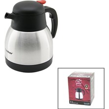 Zenvia 1lt  304 Çelik Termos Inox Serisi 12 Saat Sıcak - 24 Saat Soğuk Çift Contalı Kapak CKR-2035 (