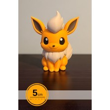 Pokemon Chibi Stili Flareon Mini Masa Figürü (5cm) – Pokemon Koleksiyon Için Figür / Oyuncak
