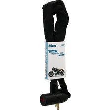 Zenvia Zincirli Anahtarlı  Motor - Bisiklet Kilit Bez Kılıflı Aç-Kapa Kilit Kapak 100CM (4887) Zn