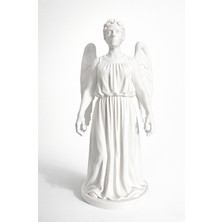 Taş Görünümlü Ağlayan Melek Figürü | Pla | Dekoratif Heykel 20CM