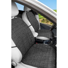 Özgürce Keten Oto Koltuk Minderi Çiftli Sırt Destekli Rahat Oturma Konforu