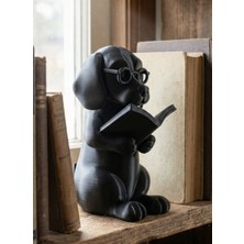 Kitap Okuyan Köpek Figür (15CM)