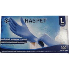 Haspet Nitril Muayene Eldiveni 100 Lü Pudrasız