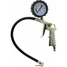 Zenvia Saatli Hava Ölçme Lastik Şişirme Tabancası 12 Bar Basınçlı - 1/4 Rekor (4887) ZNVA-GO3146