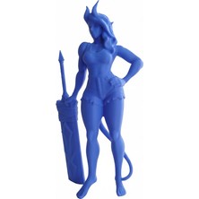 Dekoratif Mavi Şeytan Kadın Heykeli 17 cm – Mitolojik Figür Hediyelik