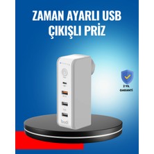 Zenvia Ev ve Ofis Için Zaman Kontrollü Çoklu Şarj Cihazı Znv-Tcndym