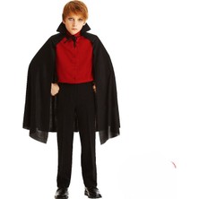 Zenvia Siyah Yakalı Pelerin - Vampir Pelerin - Dracula Pelerin 90 cm (4887) ZNVA-GO3146