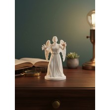 Taş Görünümlü Ağlayan Melek Figürü | 3D Baskı Dekoratif Heykel 20CM V3
