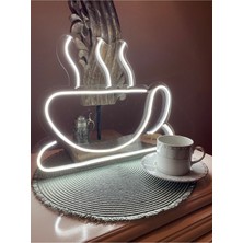 NEON LED KAYSERİ “coffee” Dekoratif LED Duvar Aydınlatması, Neon Duvar Yazısı