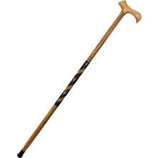 Normadia Şık Ahşap Baston 2373, Siyah, Dayanıklı ve Zarif Tasarım