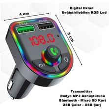 Özgürce Rgb Işıklı Bluetooth Çakmaklık, Mp3 Dönüştürücü ve Radyo Transmitter