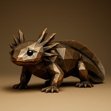 Aksolotl Figürü Bakır Görünüm 15 cm