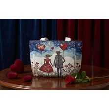 Ege Fular Şal Goblen Dokuma Omuz Çantası 50X30 cm Sanatsal Desenli Hediyelik