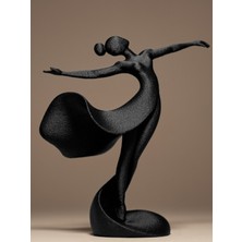 Siyah Balerin Dekoratif Figür (15CM)