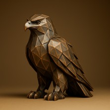 Kartal Figürü Bakır Görünüm 15 cm