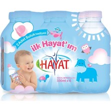 Hayat Doğal Mineralli Bebek Suyu 330 ml 24 Adet Özel Korumalı Kapak ve 2 Adet Suluk Hediyeli