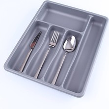Zenvia Gri - 5 Bölmeli Çekmece Içi Kaşıklık 36X29X5CM (4887) ZNVA-GO3146