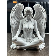 Sessiz Bekçi Oturan Melek Dekoratif Figür (15CM)