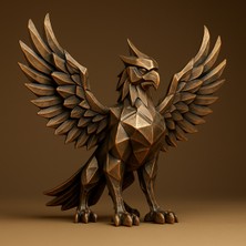 Garuda Figürü Bakır Görünüm 15 cm