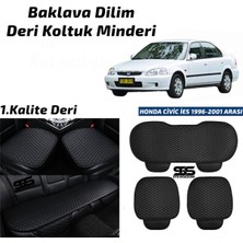 Özgürce Yüksek Kaliteli Siyah Deri Oto Koltuk Minderi 1996-2001 Sedan Honda Civic