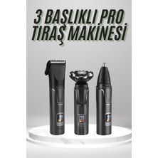 Zenvia Dijital Göstergeli 3 Başlıklı Tıraş Makinesi Islak Kuru Lazer Öncesi Günlük Znv-Tcndym