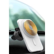 Zenvia Araç Uyumlu Kablosuz 15W Taşınabilir Şarj Aleti Çift Kablo Znv-Tcndym