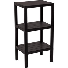 Zenvia 3 Raflı Siyah Modüler Ünite Plastik 38X29X74 cm (4887) ZNVA-GO3146