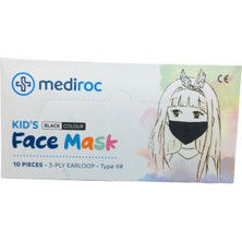 Zenvia Siyah Çocuk Maskesi Lastikli 10 Parça (4887) ZNVA-GO3146