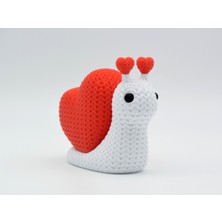 Kapli Salyangoz Sevgiler Günü Örgü Model 3D Figür