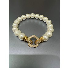 Duran Takı Gerçek Inci Gümüş Bileklik