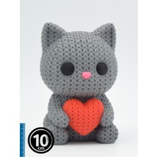 Kalpli Kedi Örgü Model 3D Figür