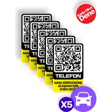 Özgürce 5'li Paket Numarasız Qr Kodlu Araç Numaratörü ve Park Telefonu