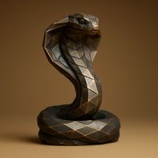 Kobra Figürü Bakır Görünüm 15 cm