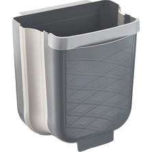 Zenvia Gri Katlanabilir Mutfak Çöp Kovası 6lt (4887) ZNVA-GO3146