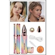 Zenvia Çift Başlıklı Epilasyon Yüz Çene Işıklı Kıl Tüy Alma Mini Cep Epilasyonu Simli ZNV325-ETT