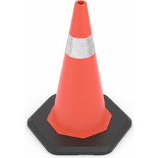 Zeplin 75 cm PVC Trafik Konisi | Ağırlıklı – Tek Reflektifli
