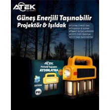 Zenvia Güneş Enerjili Taşınabilir Projektör Işıldak ZNV325-ETT