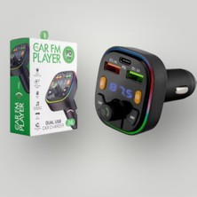 Özgürce Kablosuz Bluetooth Araç Fm Verici, Çok Fonksiyonlu Çift USB Çıkışlı