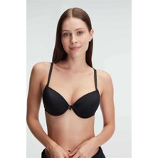 Zenvia  Balenli Destekli Dolgulu Askıları Çıkabilen Ince Mideli Günlük Klasik T-Shirt Sütyeni