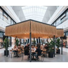 AYGHOME - Doğal Rafya Otu - 75 cm Saçaklı 1 Metre Dekorasyon Püskülü | Rustik Püsküllü Ot Kamış Hasır