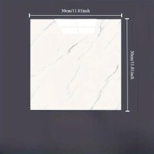 Zenvia Beyaz Mermer Desenli Alüminyum Plastik Duvar Sticker ZNV325-ETT