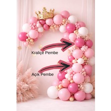 Kalisan Kraliçe Pembe ve Açık Pembe Organizasyon Balon 20'li