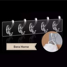 Normadia 5’li Kendinden Yapışkanlı Askılık Seti, Güçlü ve Şeffaf Duvar Askılıkları