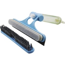 Zenvia 3in1 Camsil Cam Çek - Sünger - Fırçatemizlik Aleti Oynar Başlık - Spreyli Su Hazneli Sap