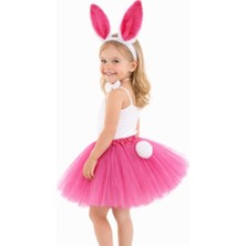 Najmaddin Fuşya Tavşan Kostüm Seti Kız Çocuk – Tütü Etekli 4 Parça