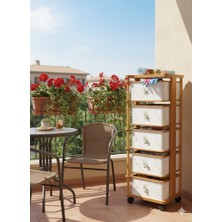 Arbor 5 Katlı Kare Ahşap Sebzelik – Mutfakta Profesyonel Düzen ve Maksimum Kapasite